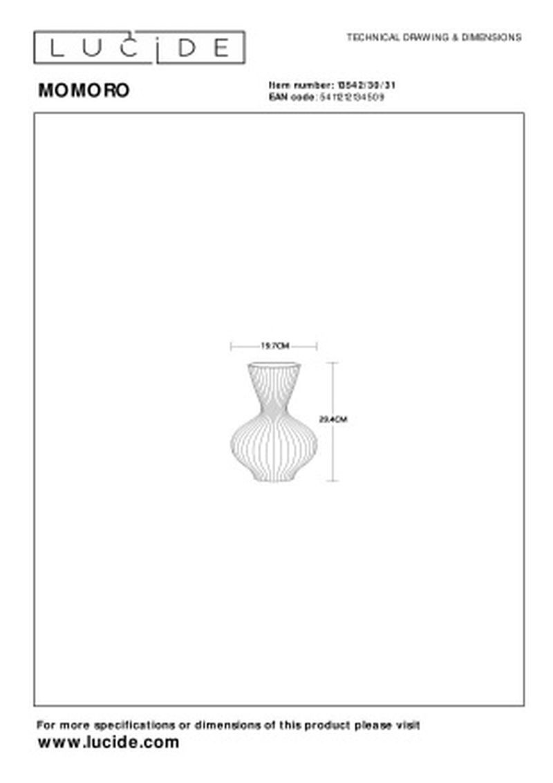 Lucide MOMORO - Stolná lampa - 1xE14 - Biela
